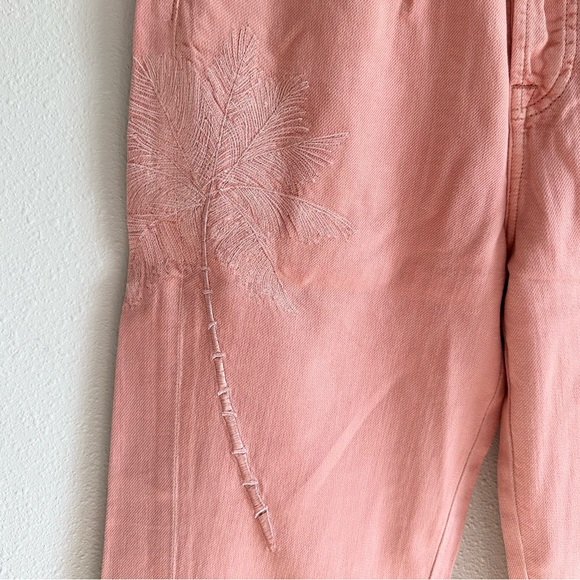 NWT Sandrine Rose Pink Palm Tree Jeans - Picture 6 of 11